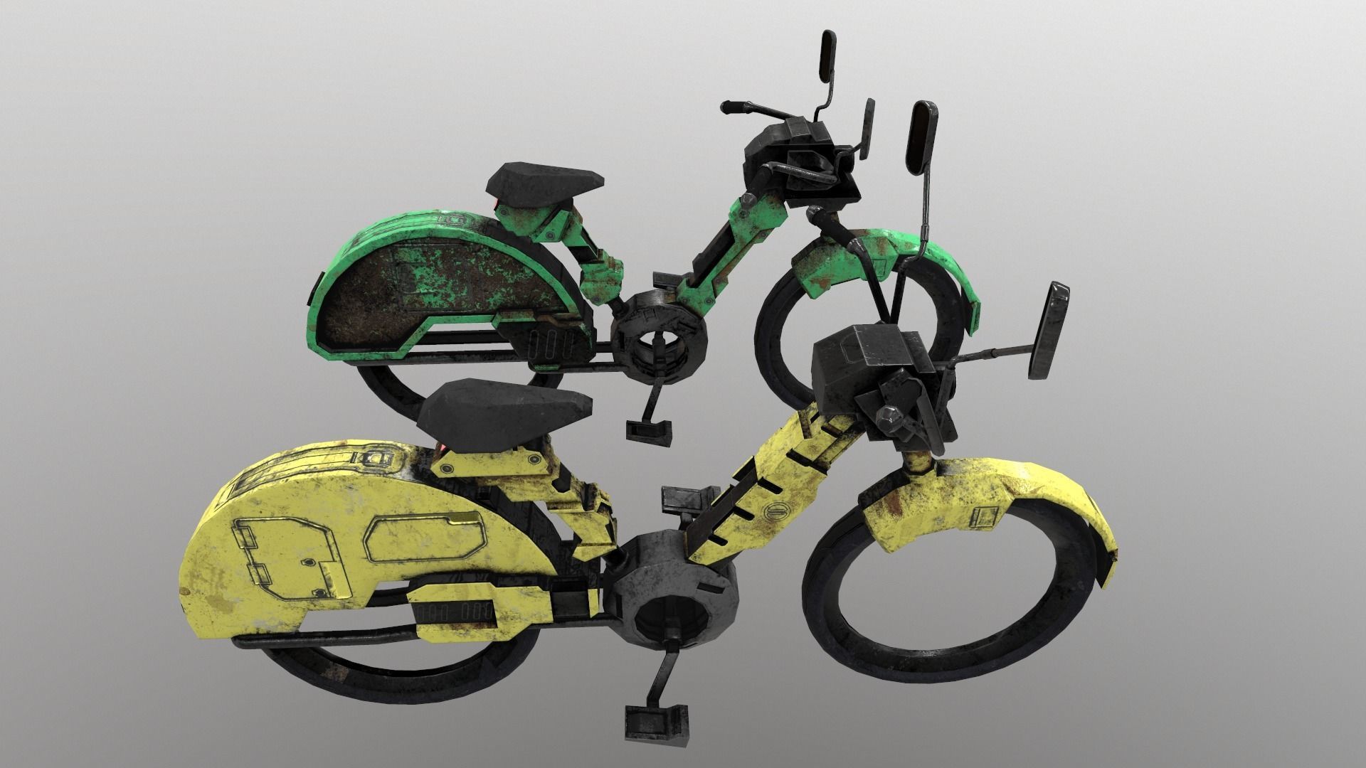 Cyberpunk Motorcycle Low-poly 3D model_19