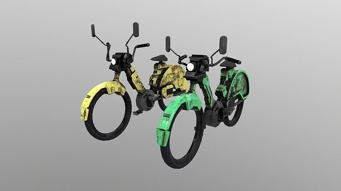 Cyberpunk Motorcycle Low-poly 3D model