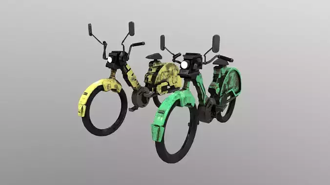 Cyberpunk Motorcycle Low-poly 3D model
