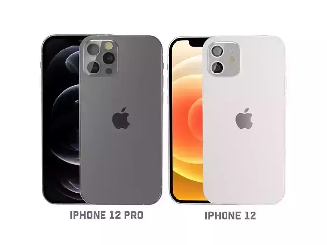 iPhone 12 and iPhone 12 pro 3D model