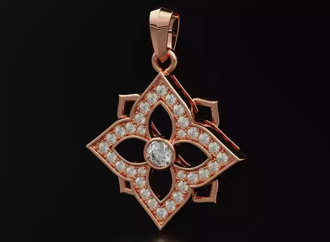 Beautiful pendant with diamonds 557