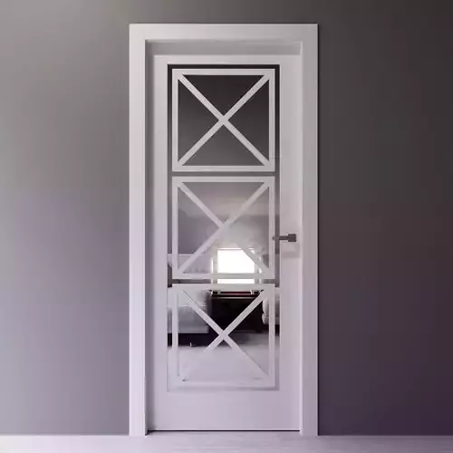 Mirrored interior door in classic style
