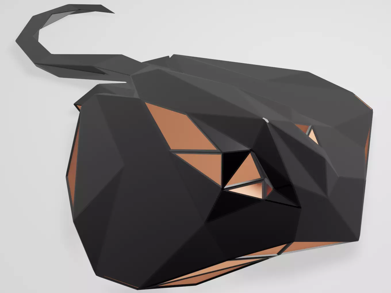 Polygonal Stingray Parametric 3D print model