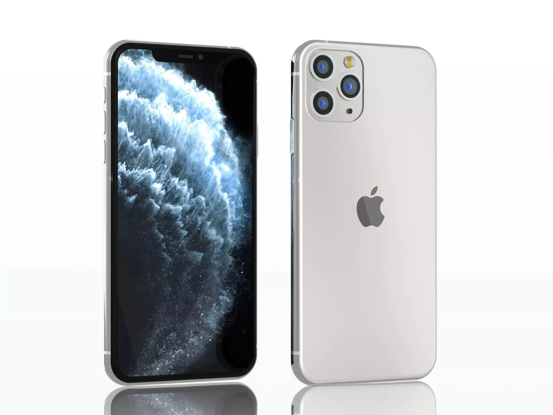 iPhone 11 pro max silver 3D model_0
