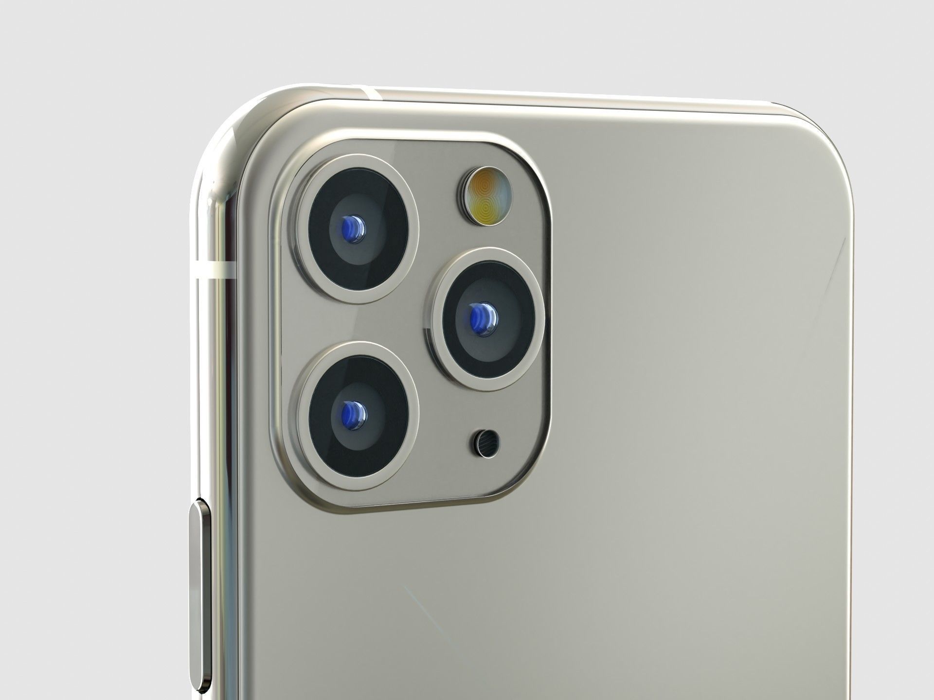 iPhone 11 pro max silver 3D model_2
