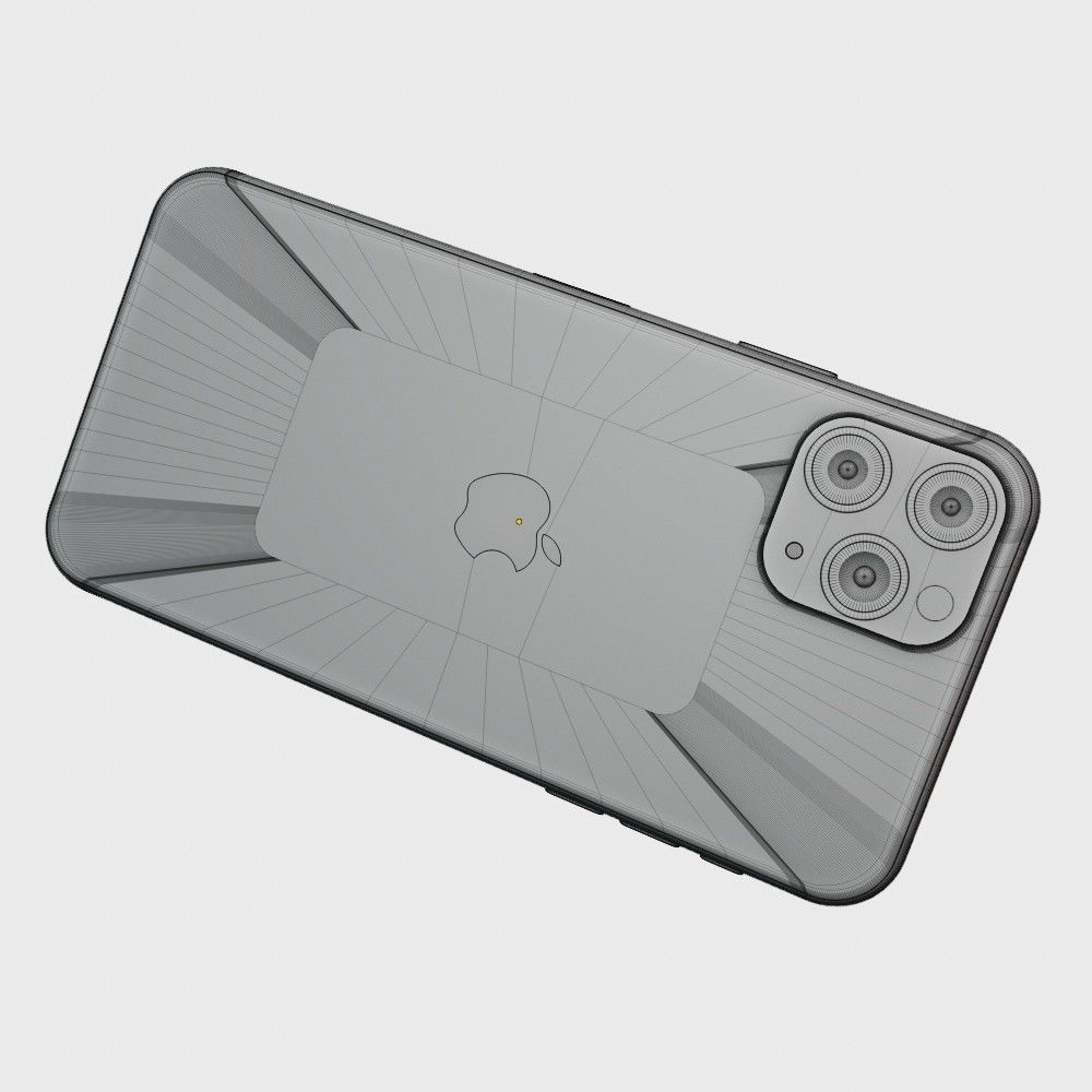 iPhone 11 pro max silver 3D model_20