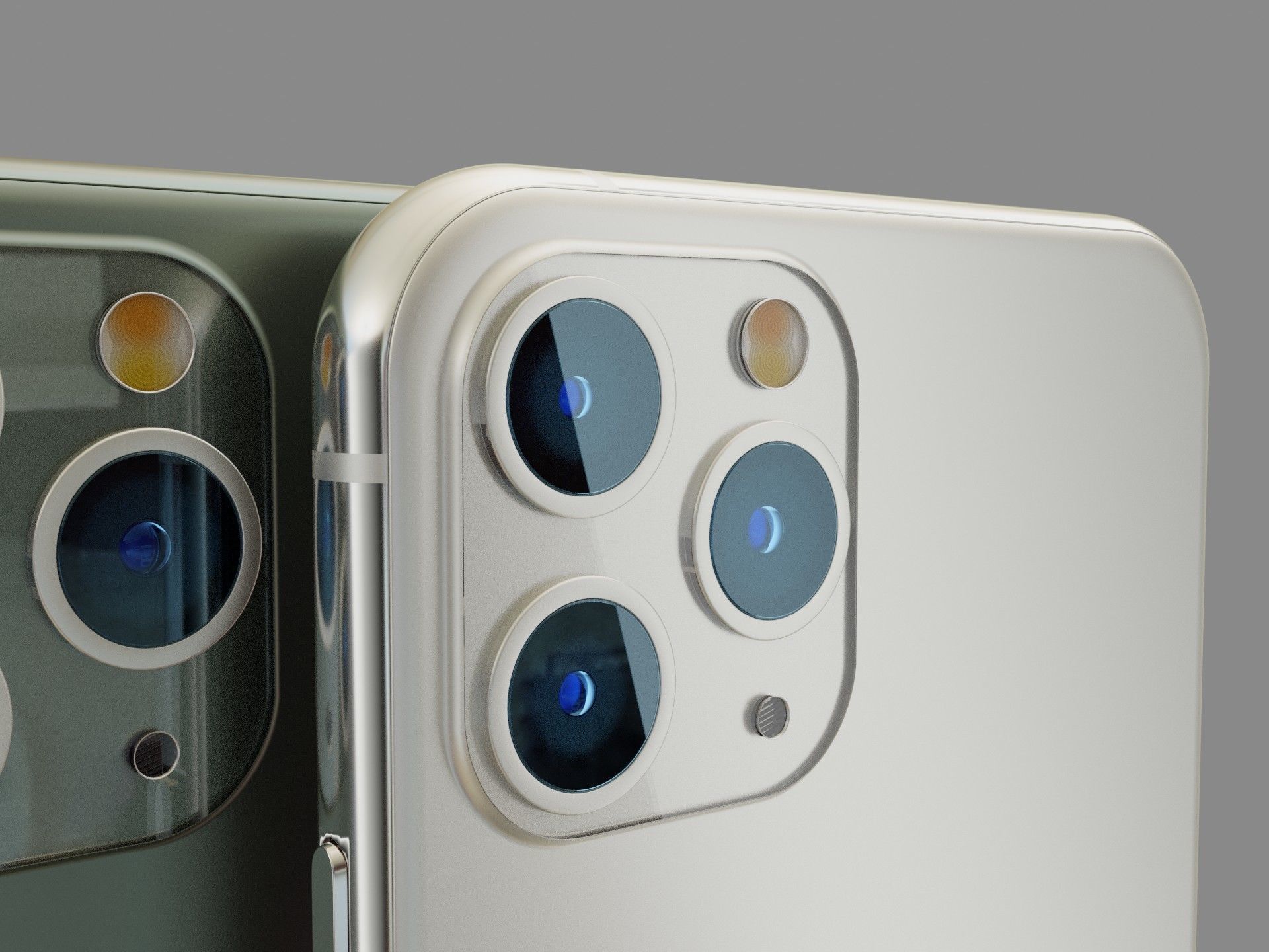 iPhone 11 pro max silver 3D model_1