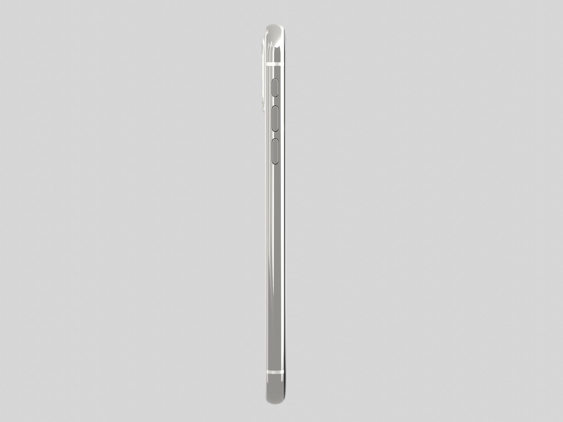 iPhone 11 pro max silver 3D model_4