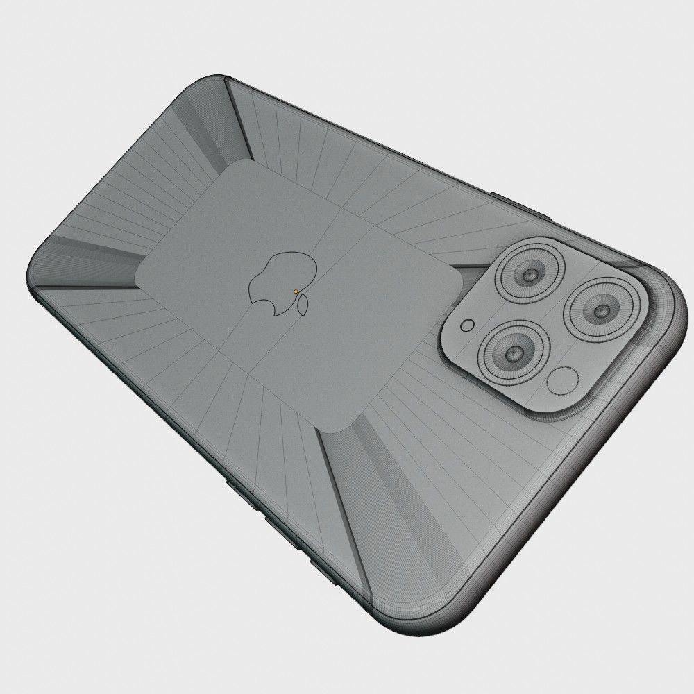 iPhone 11 pro max silver 3D model_19