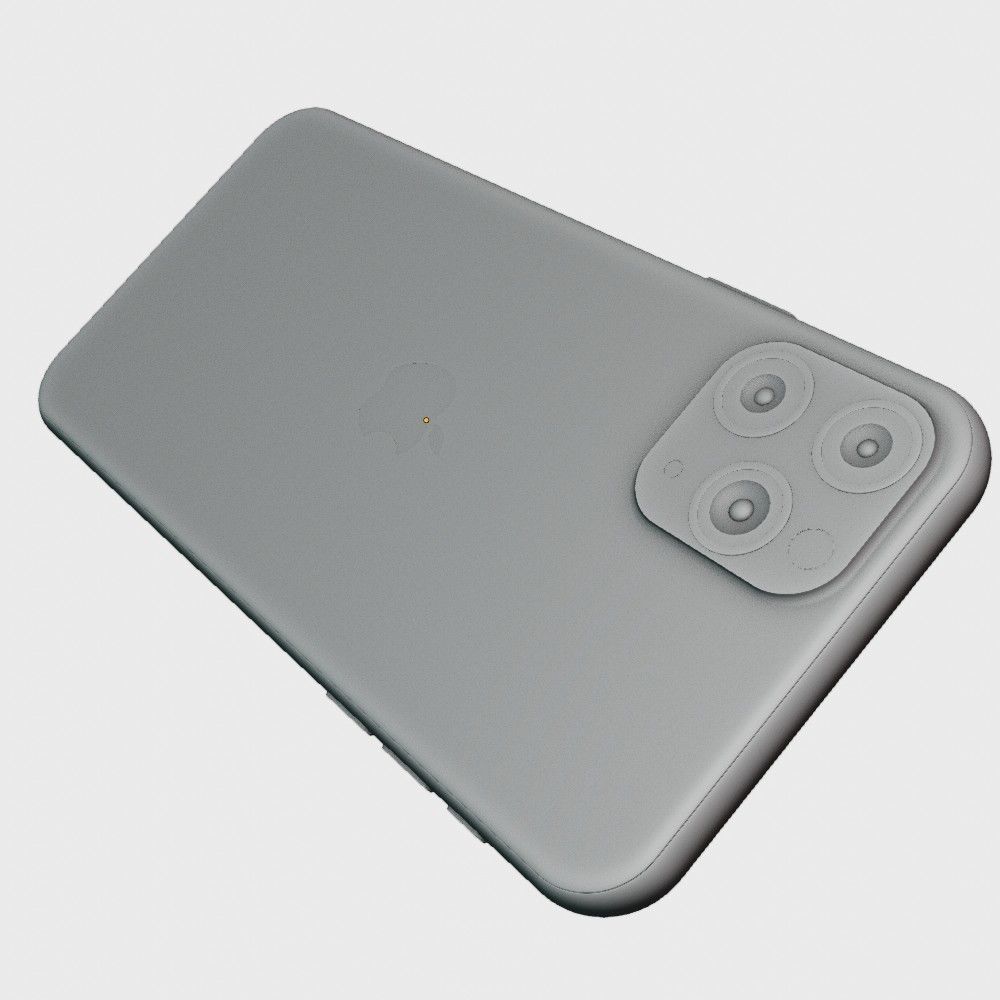 iPhone 11 pro max silver 3D model_15