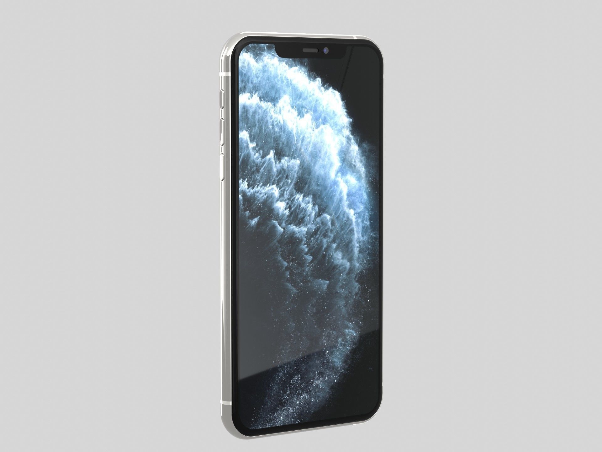 iPhone 11 pro max silver 3D model_3