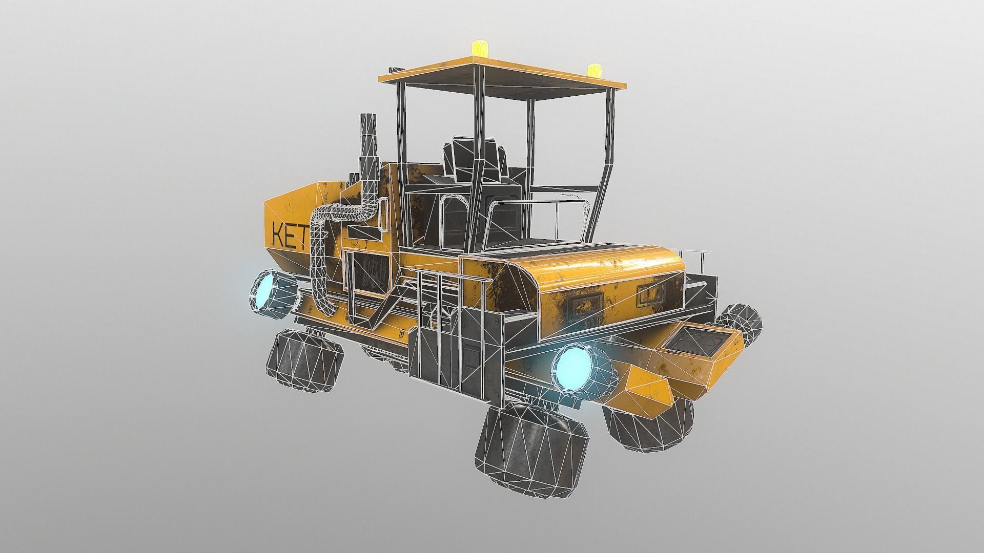 Cyberpunk Work Machines 01 Low-poly 3D model_17