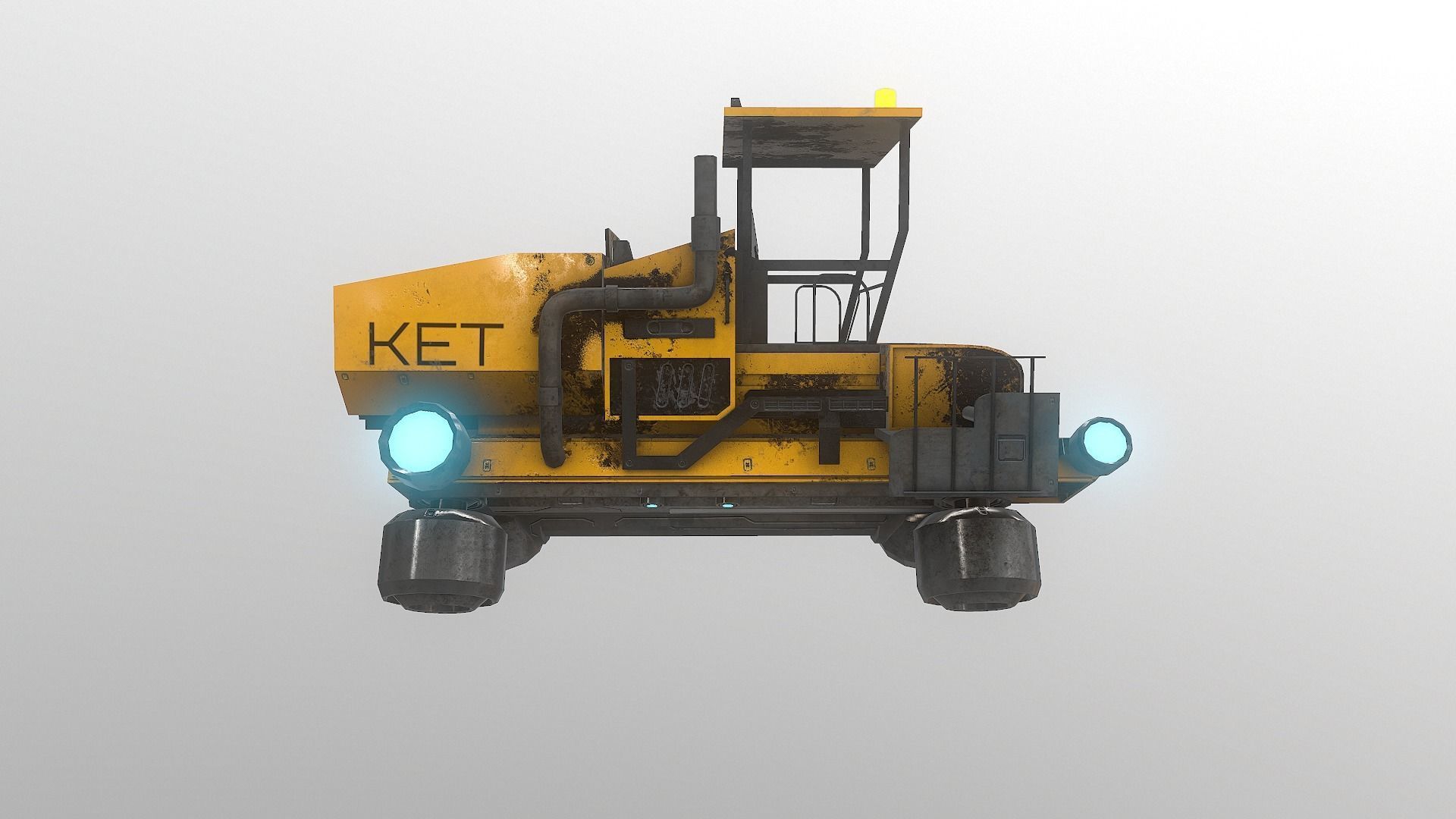 Cyberpunk Work Machines 01 Low-poly 3D model_1