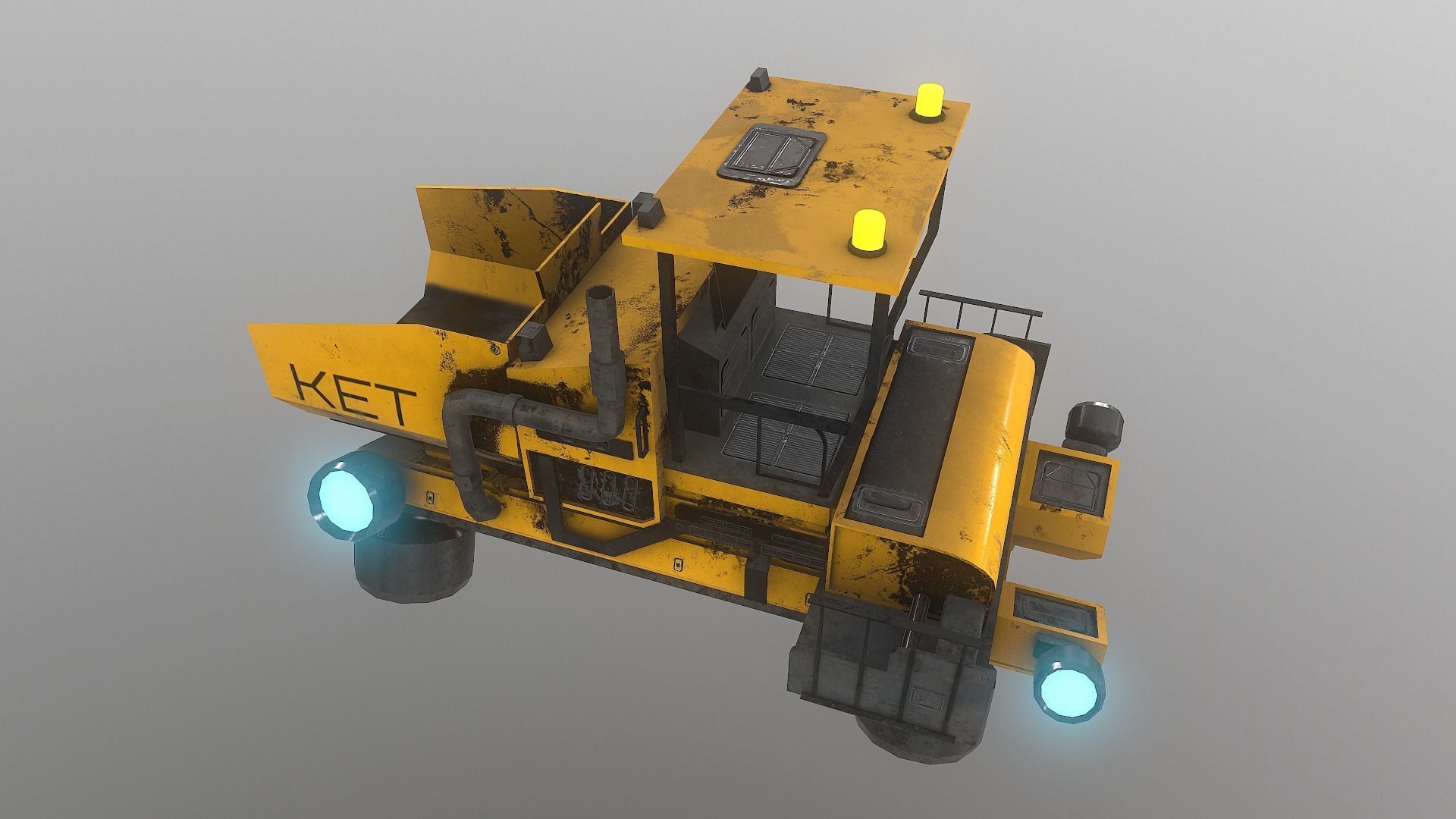 Cyberpunk Work Machines 01 Low-poly 3D model_13
