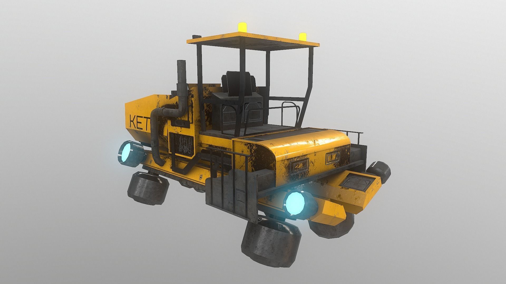 Cyberpunk Work Machines 01 Low-poly 3D model_3