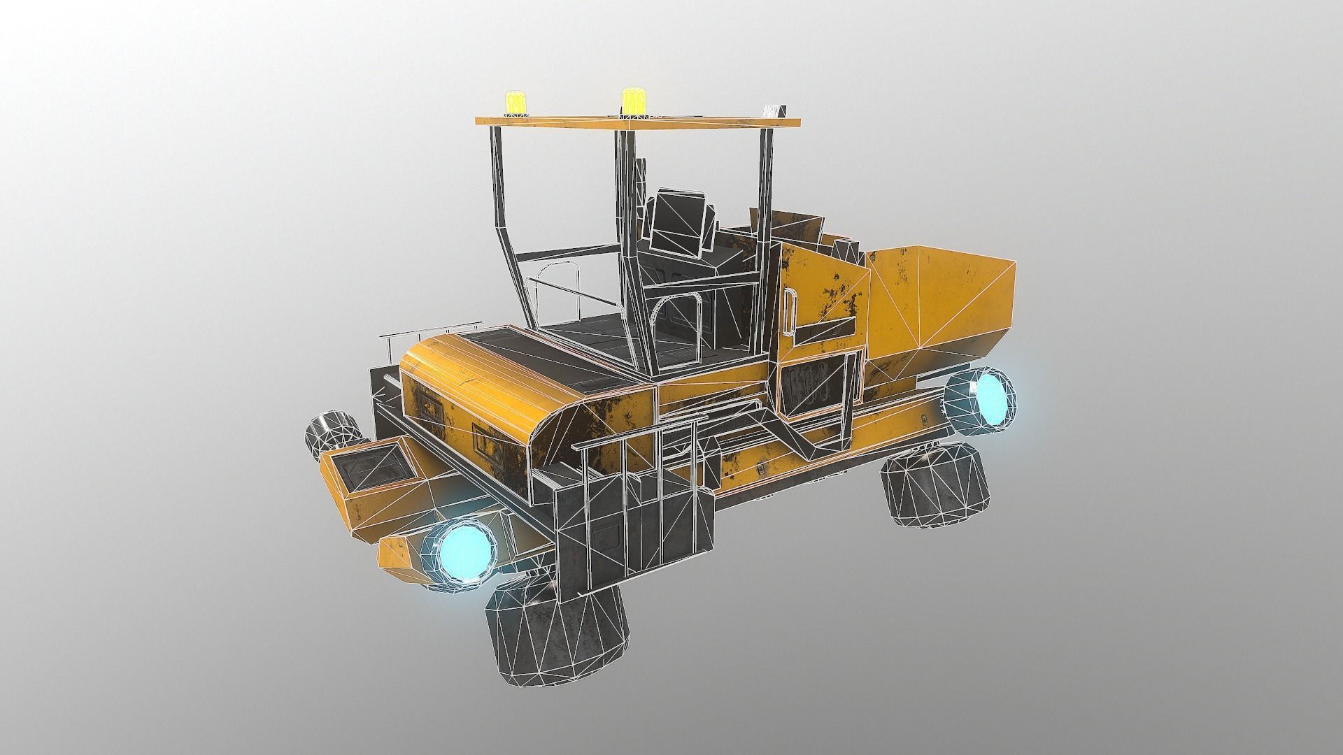 Cyberpunk Work Machines 01 Low-poly 3D model_18