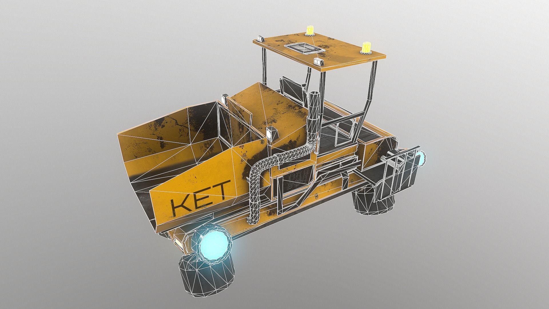 Cyberpunk Work Machines 01 Low-poly 3D model_16