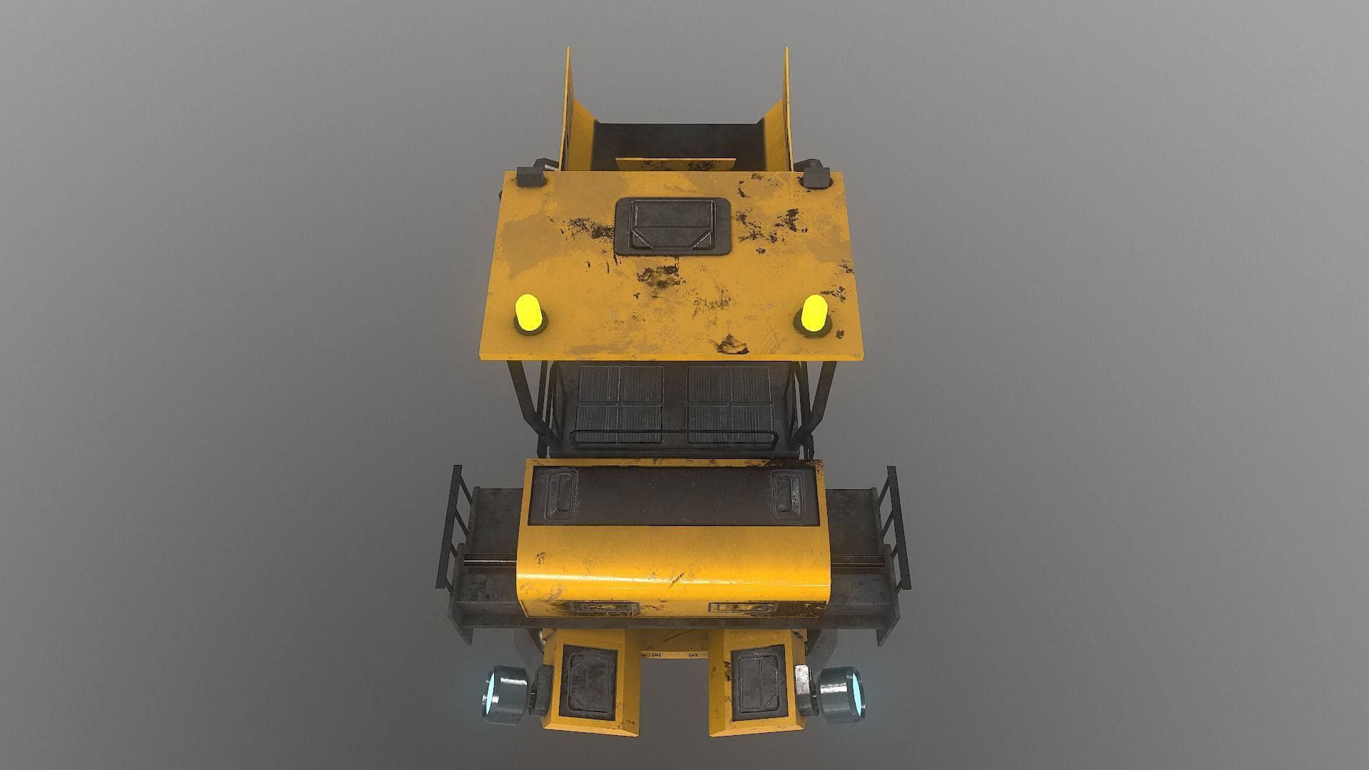Cyberpunk Work Machines 01 Low-poly 3D model_15