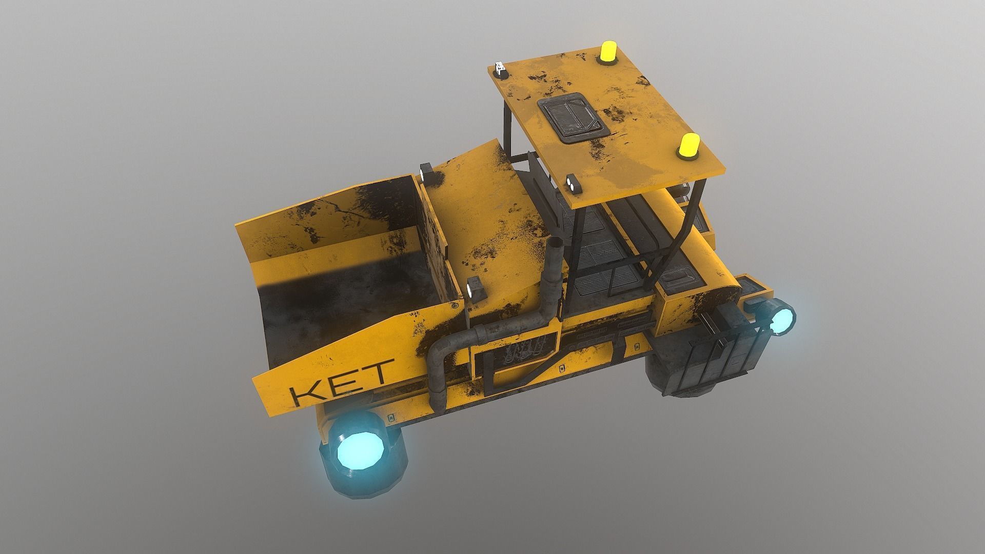 Cyberpunk Work Machines 01 Low-poly 3D model_9