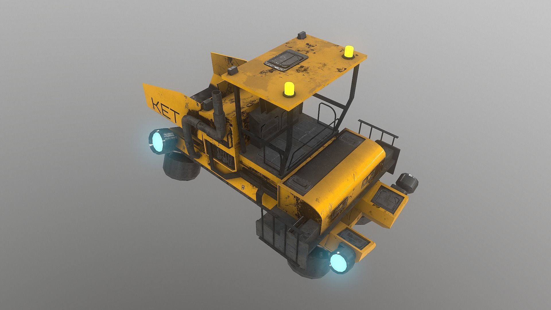 Cyberpunk Work Machines 01 Low-poly 3D model_10