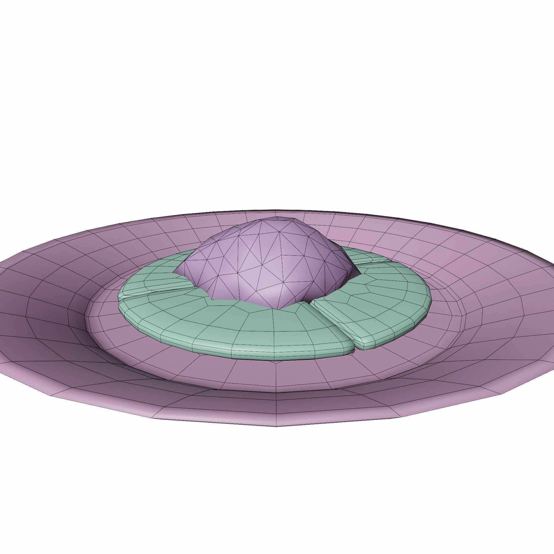 Waffle with ice cream Free low-poly 3D model_9