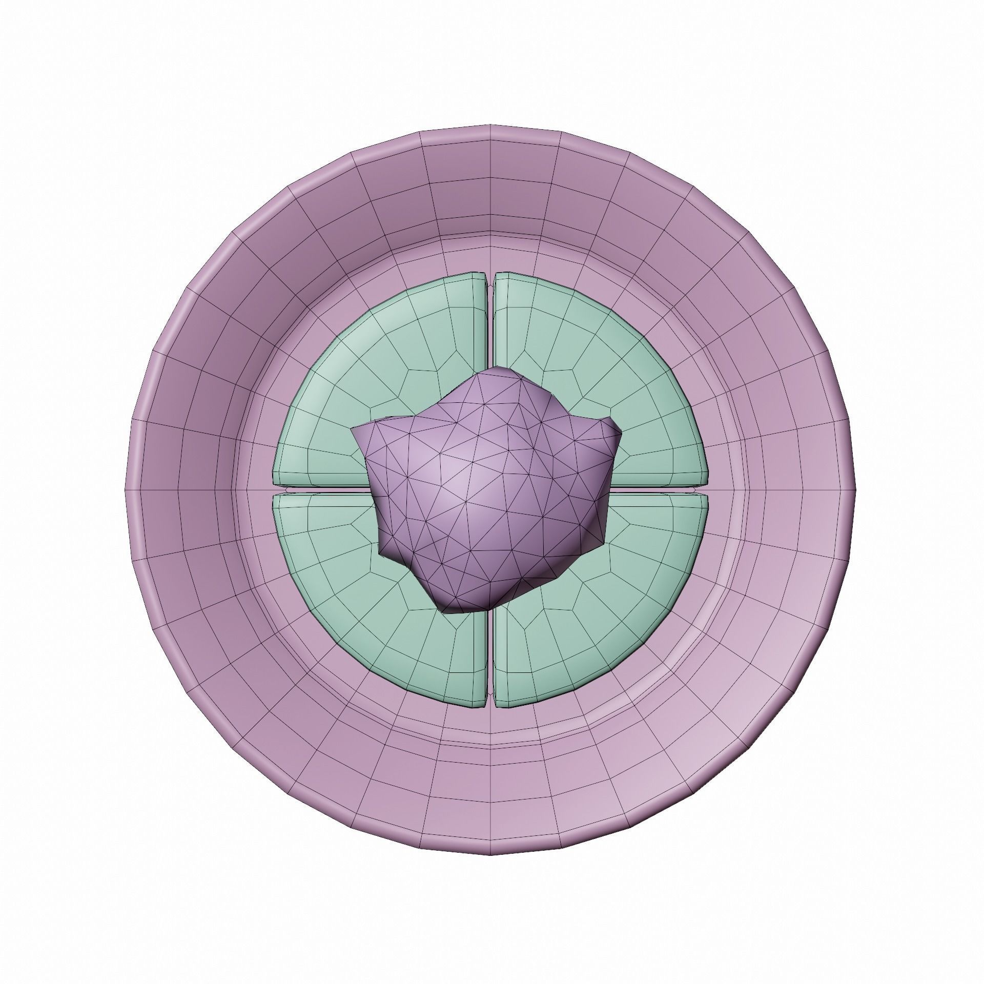 Waffle with ice cream Free low-poly 3D model_7