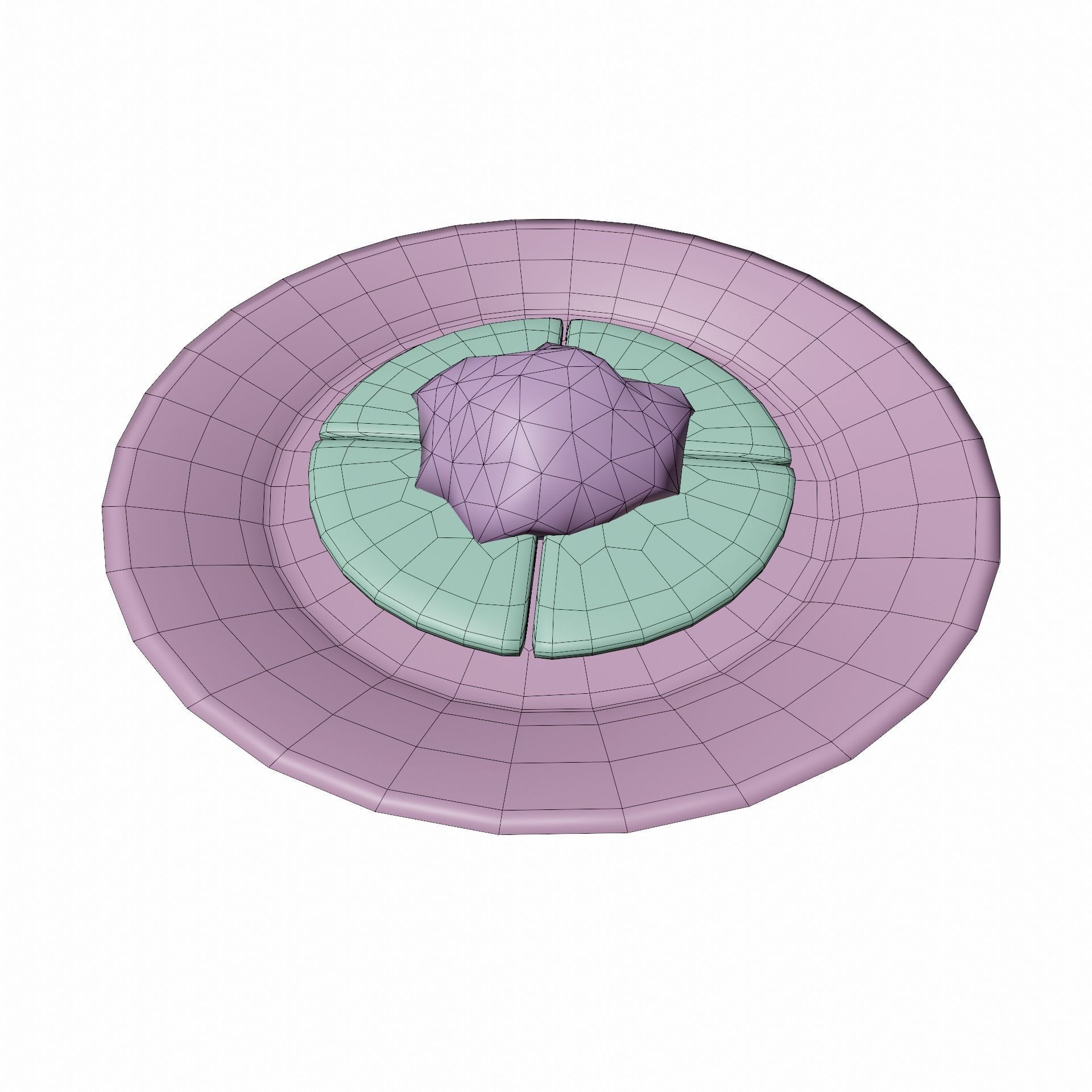 Waffle with ice cream Free low-poly 3D model_5