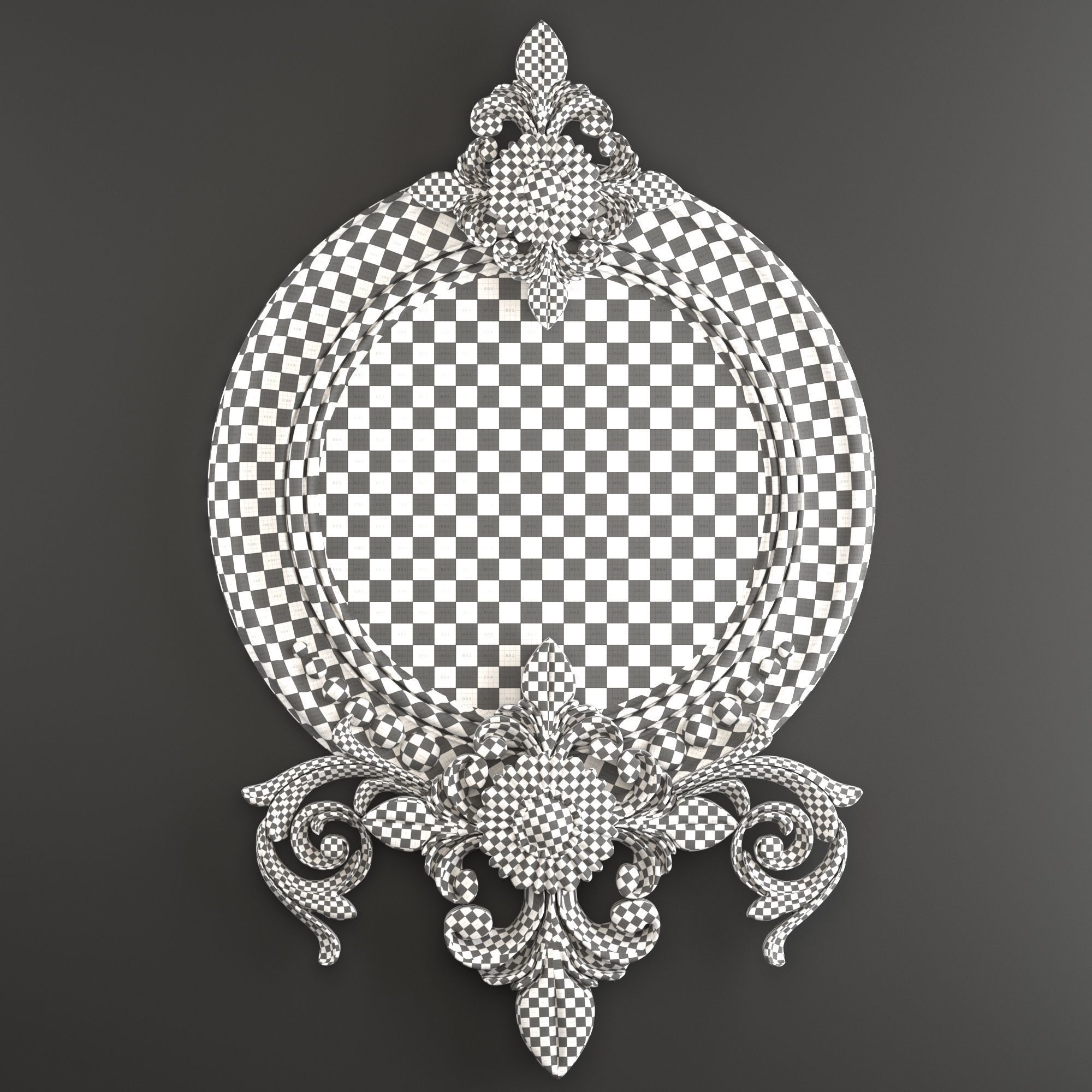 Mirror frame 3D model_2