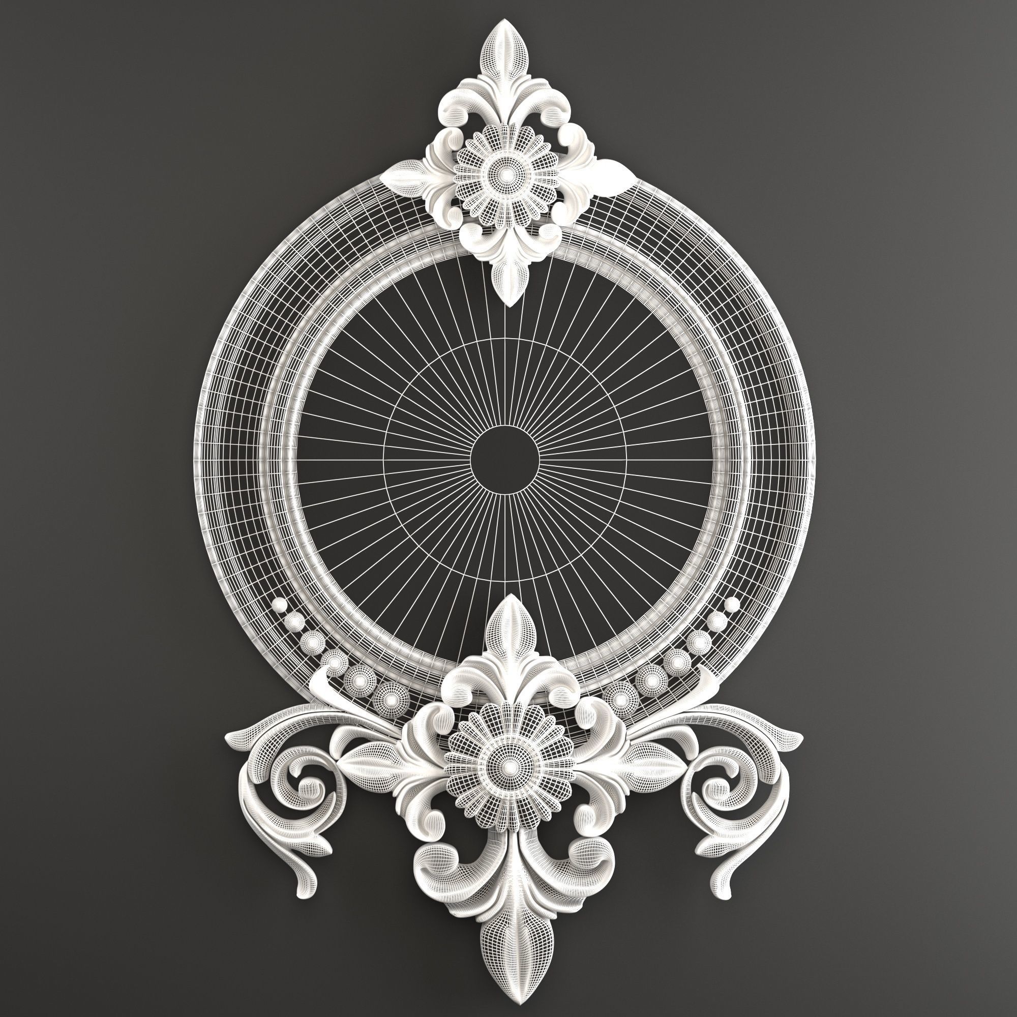 Mirror frame 3D model_1