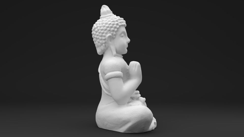 Buddha - 3D printable Scan - Statue 3D print model_3