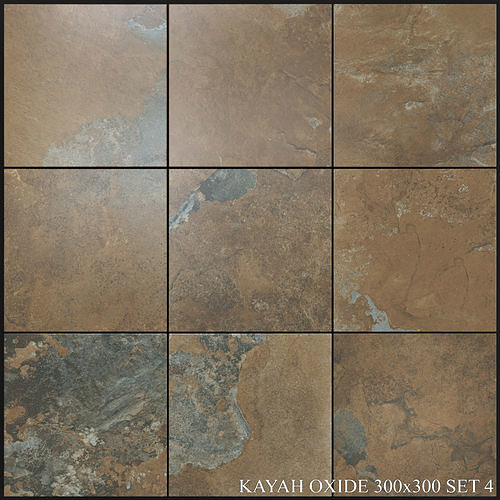 Yurtbay Seramik Kayah Oxide 300x300 Set 4 3D model
