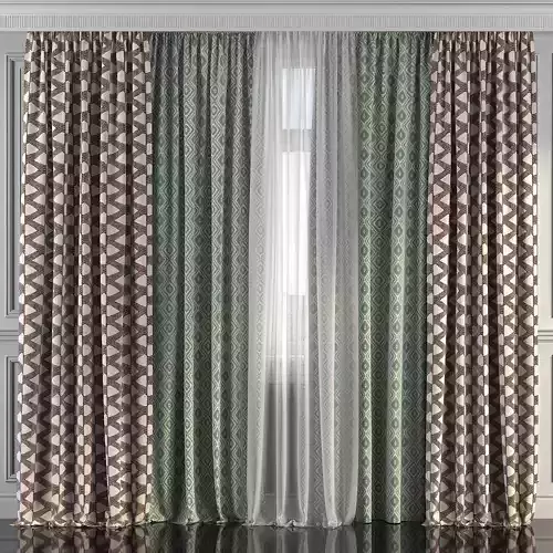 Curtain Set 215 3D model