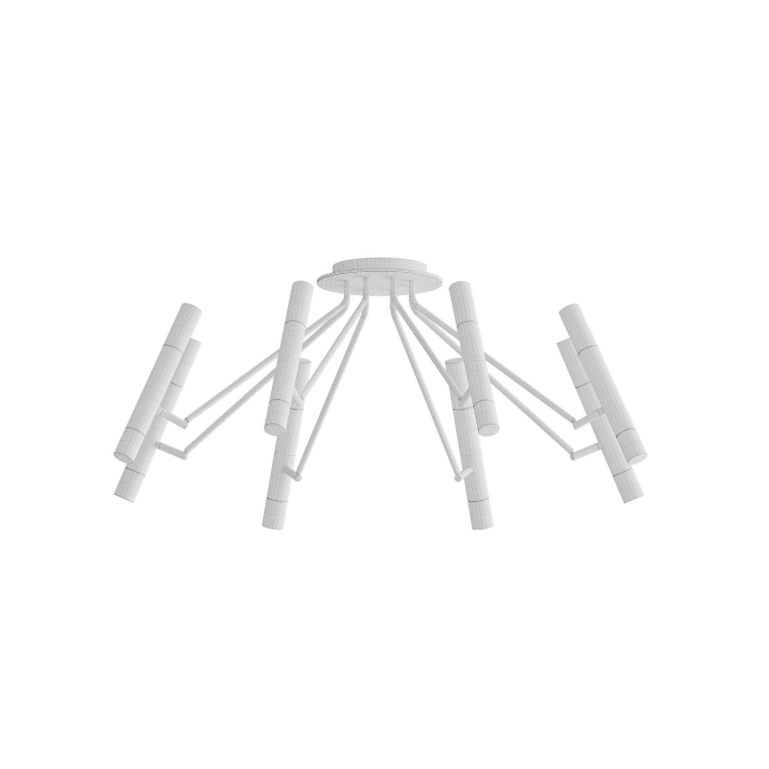 Chandelier with cylindrical shades TORID 3D model_2