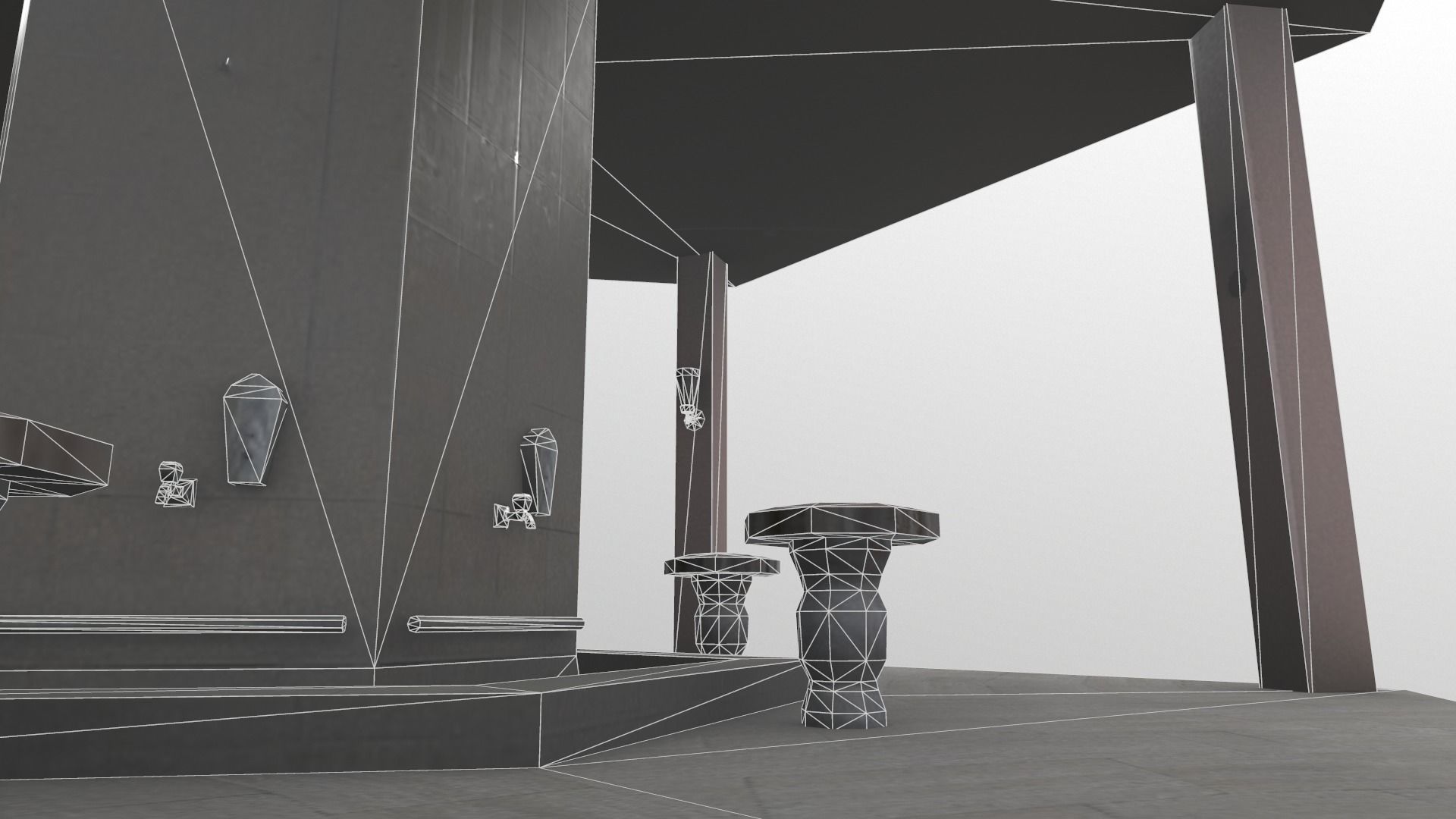 Fourtain Shack Low-poly 3D model_12