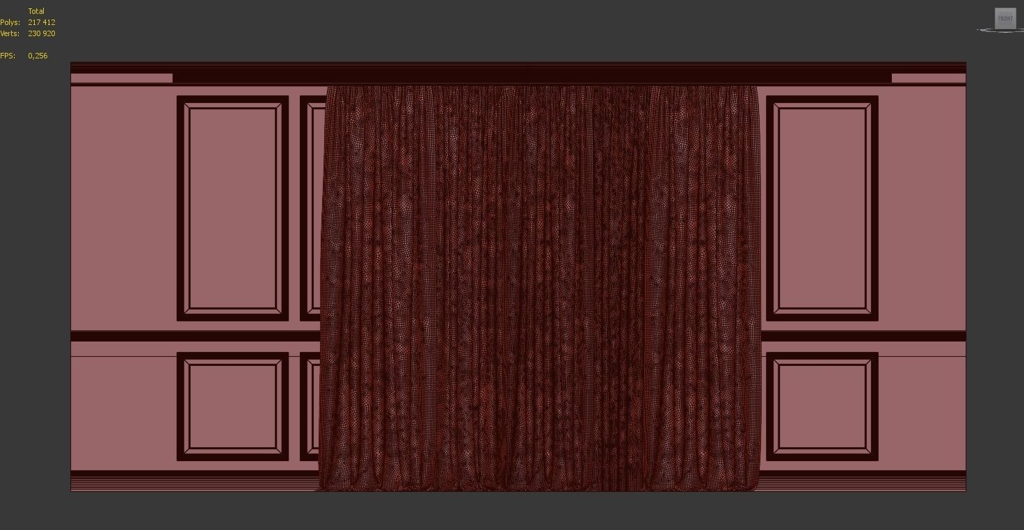 Curtain Set 218 3D model_4