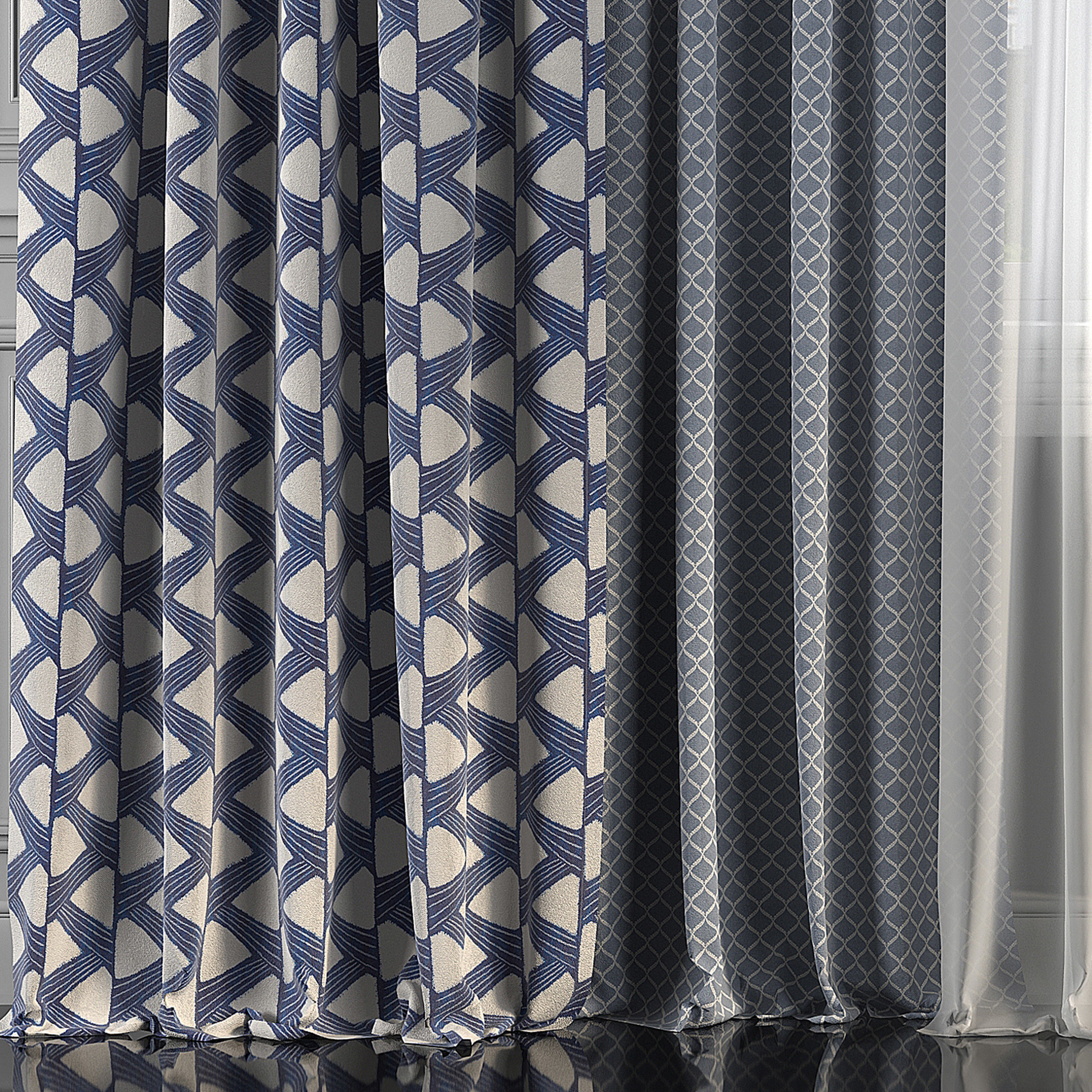 Curtain Set 218 3D model_2