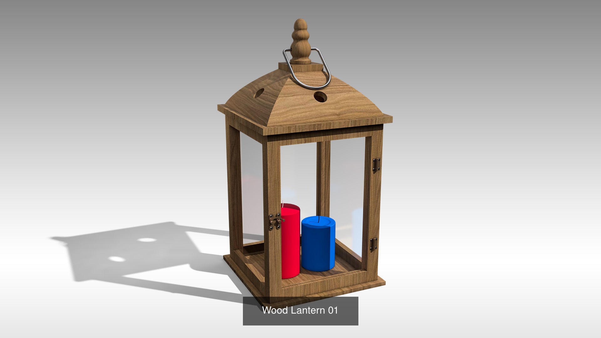 Wood Lanterns 3D Model Collection_8