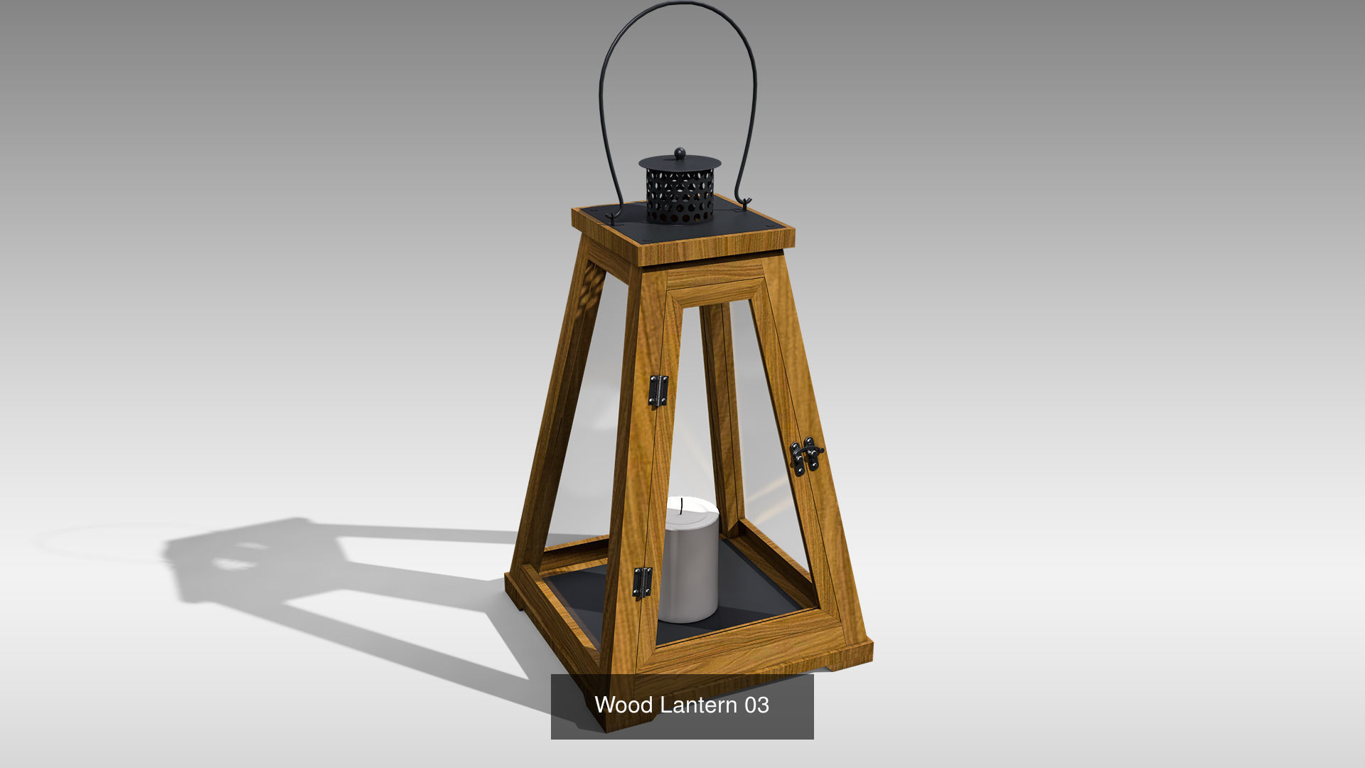 Wood Lanterns 3D Model Collection_10