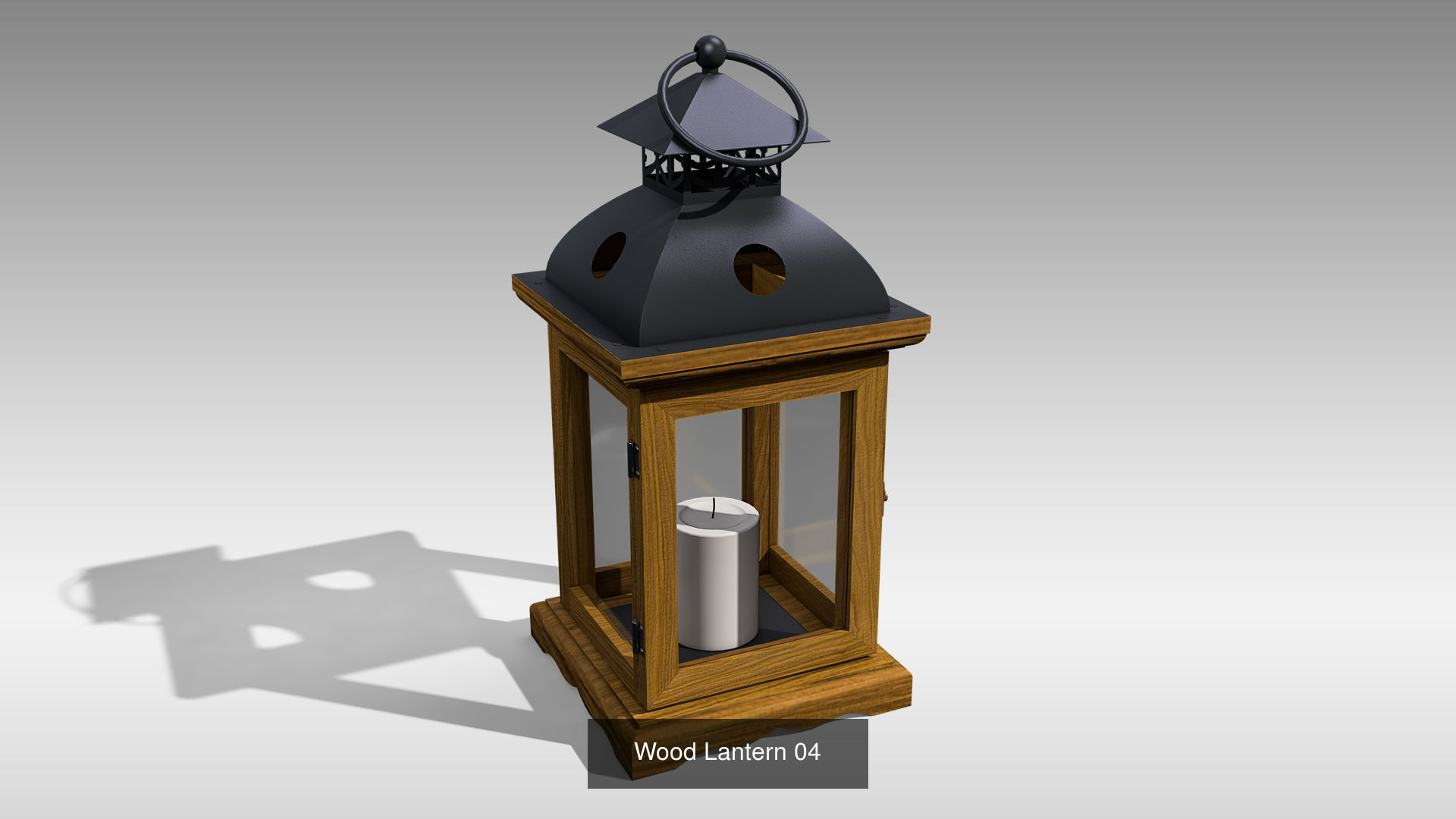 Wood Lanterns 3D Model Collection_11