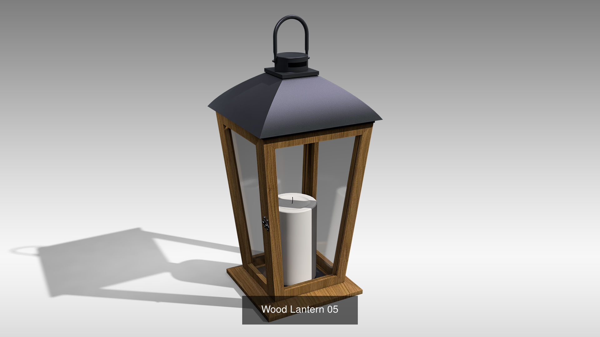 Wood Lanterns 3D Model Collection_12