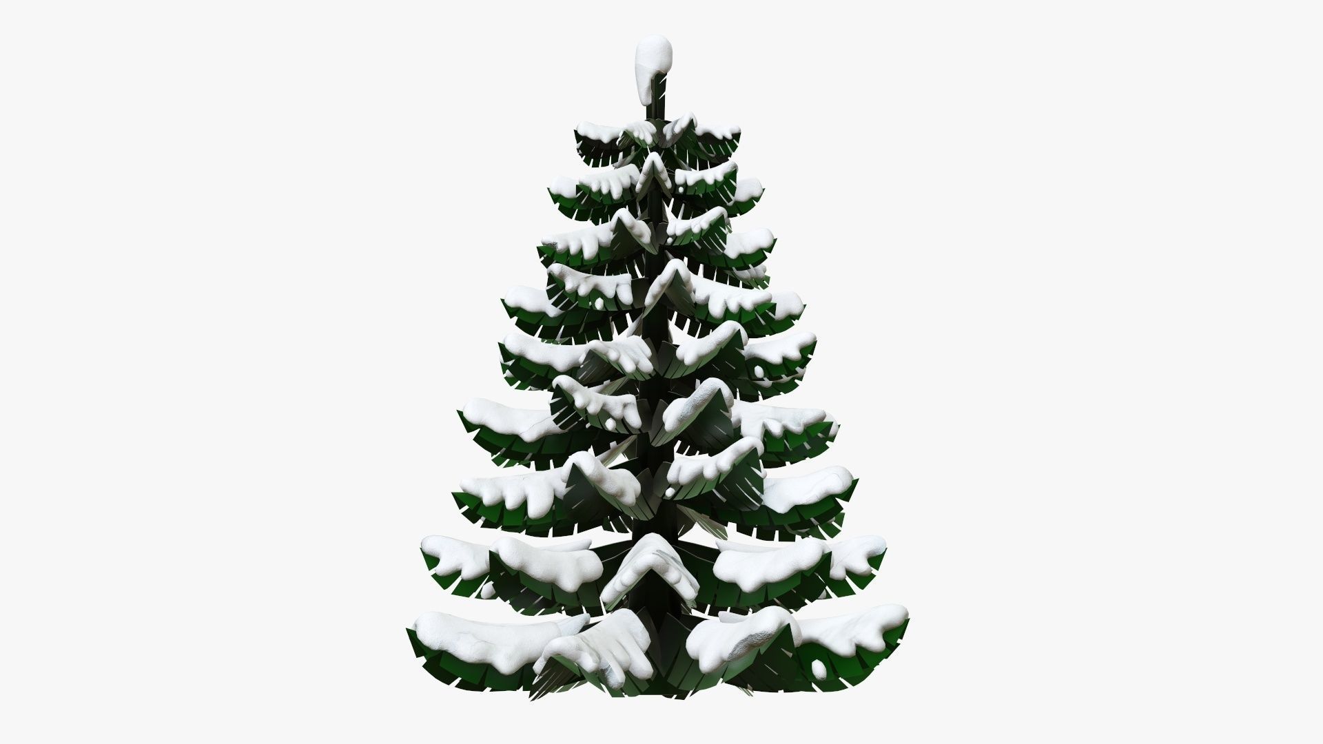 Christmas fir tree stylized 02 3D model_1