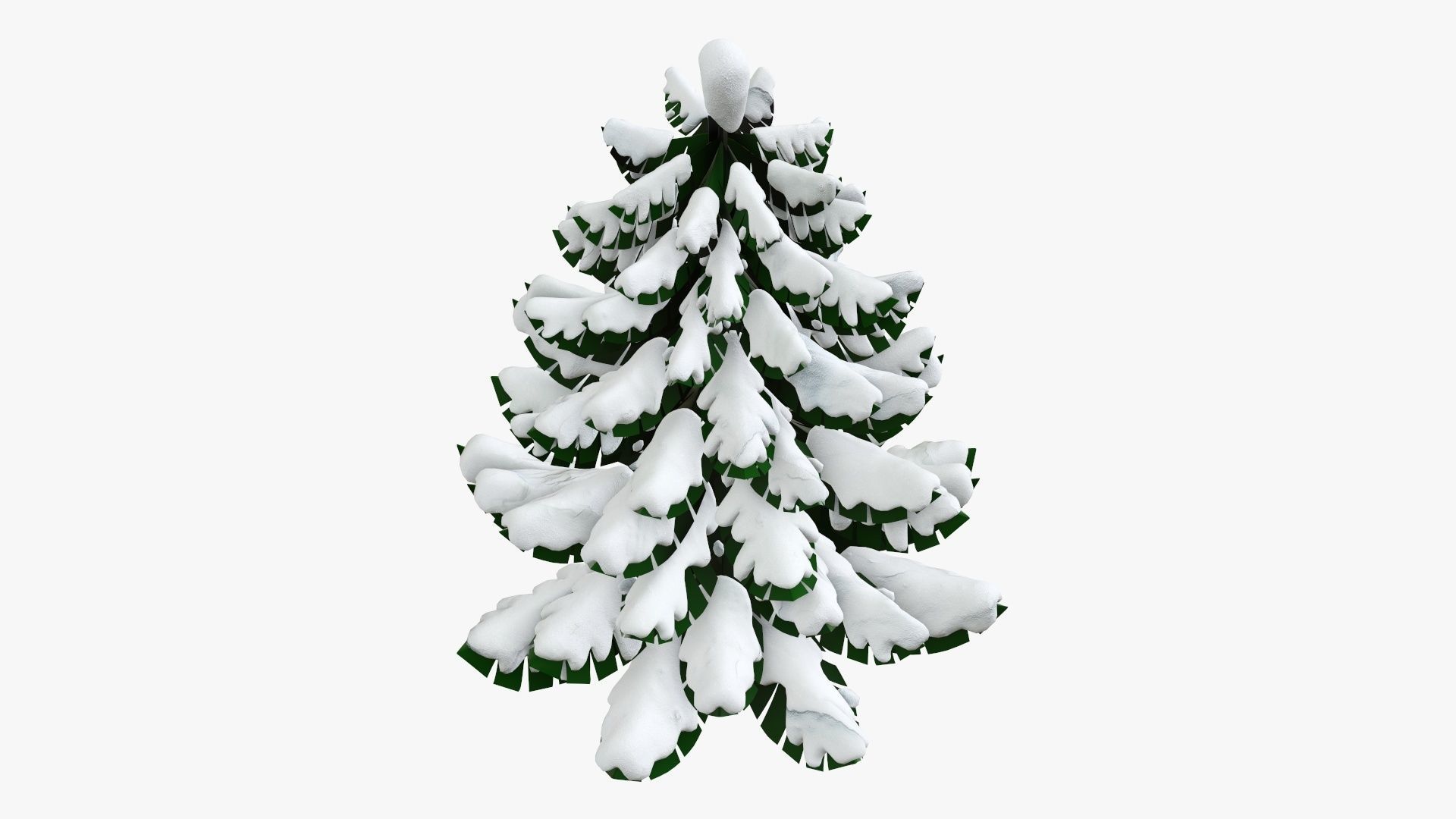 Christmas fir tree stylized 02 3D model_2