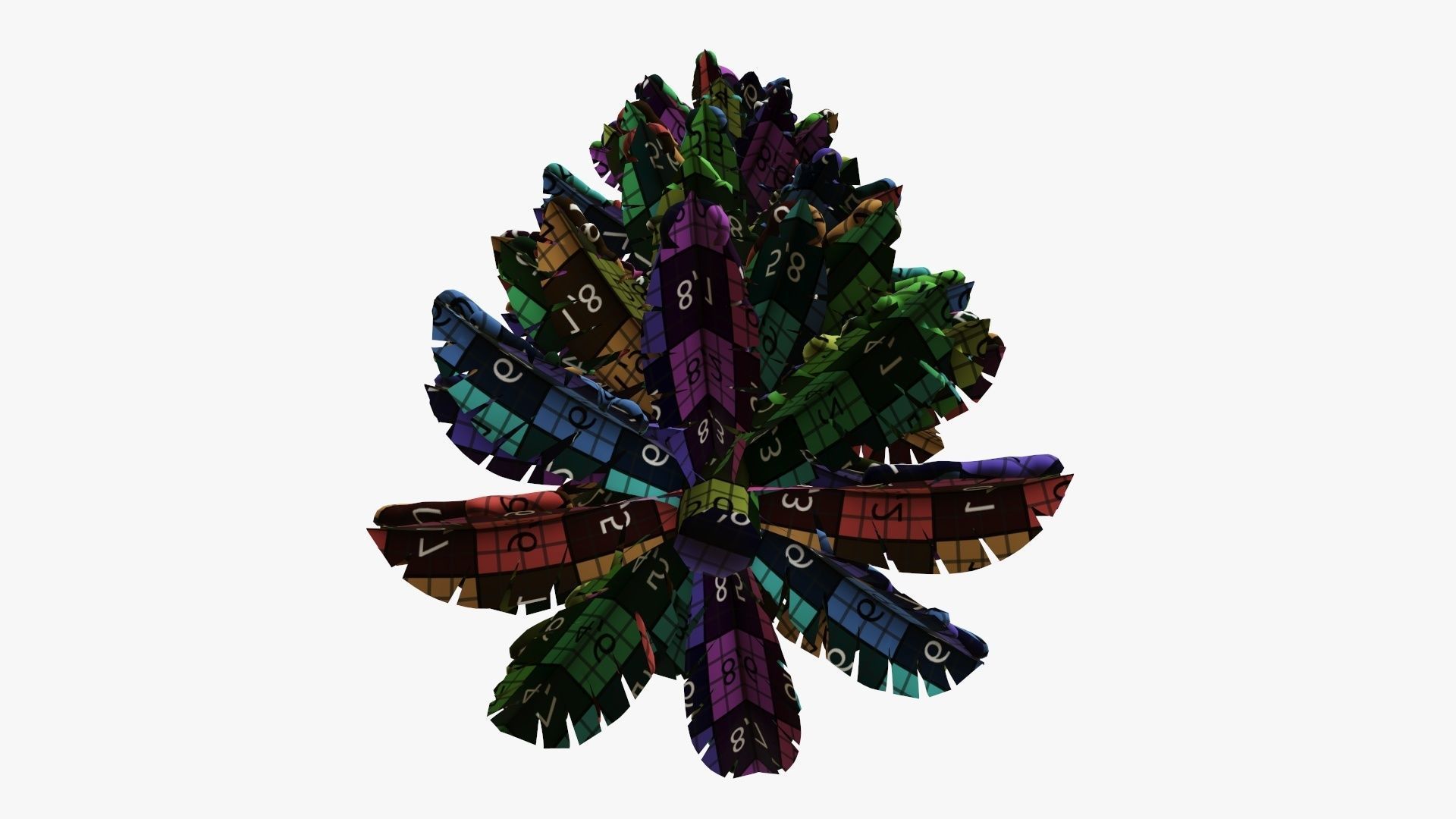 Christmas fir tree stylized 02 3D model_14