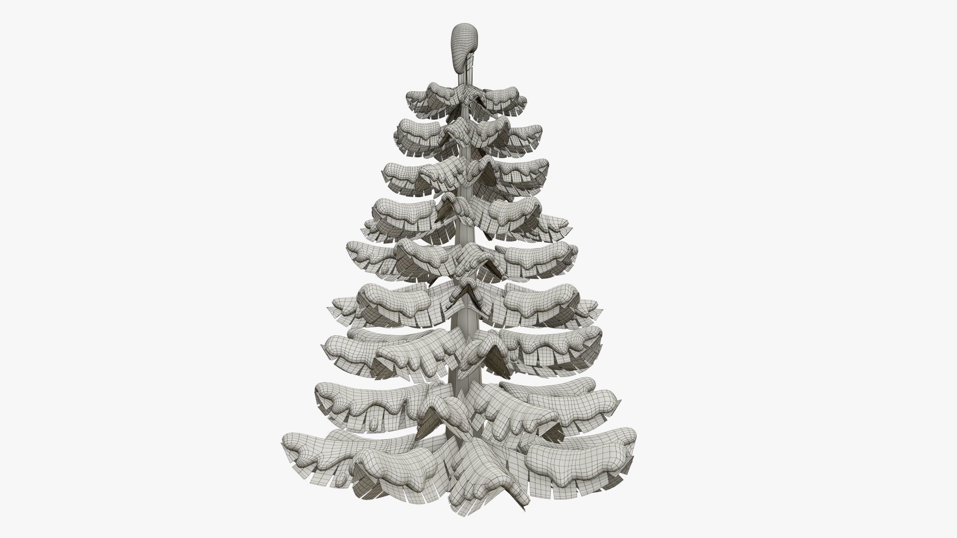 Christmas fir tree stylized 02 3D model_5