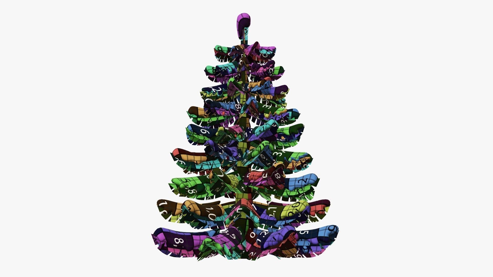 Christmas fir tree stylized 02 3D model_11