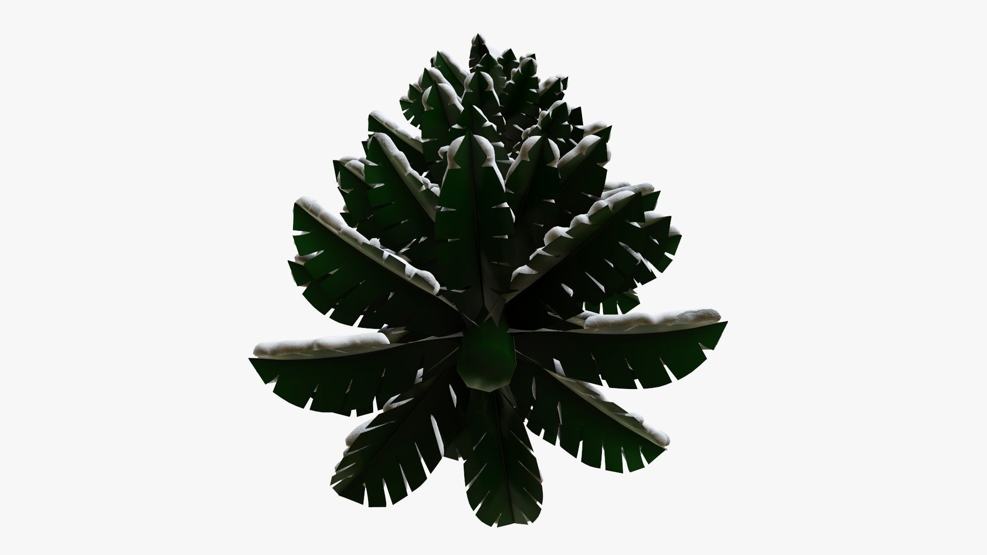 Christmas fir tree stylized 02 3D model_4