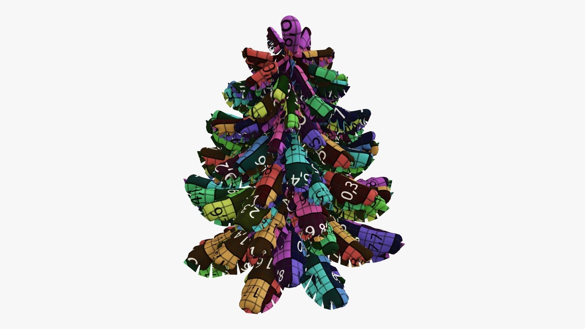 Christmas fir tree stylized 02 3D model_12