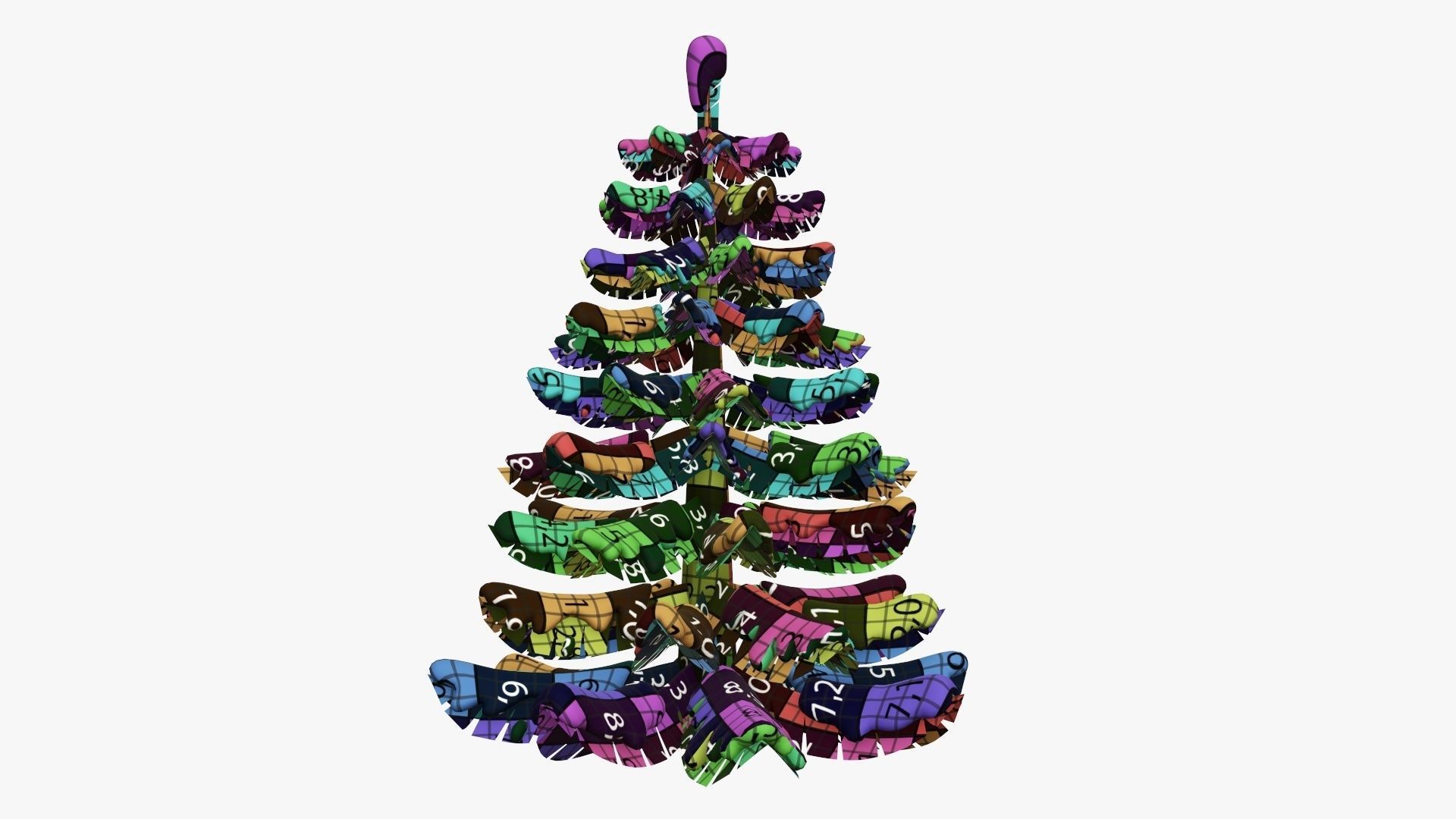 Christmas fir tree stylized 02 3D model_10