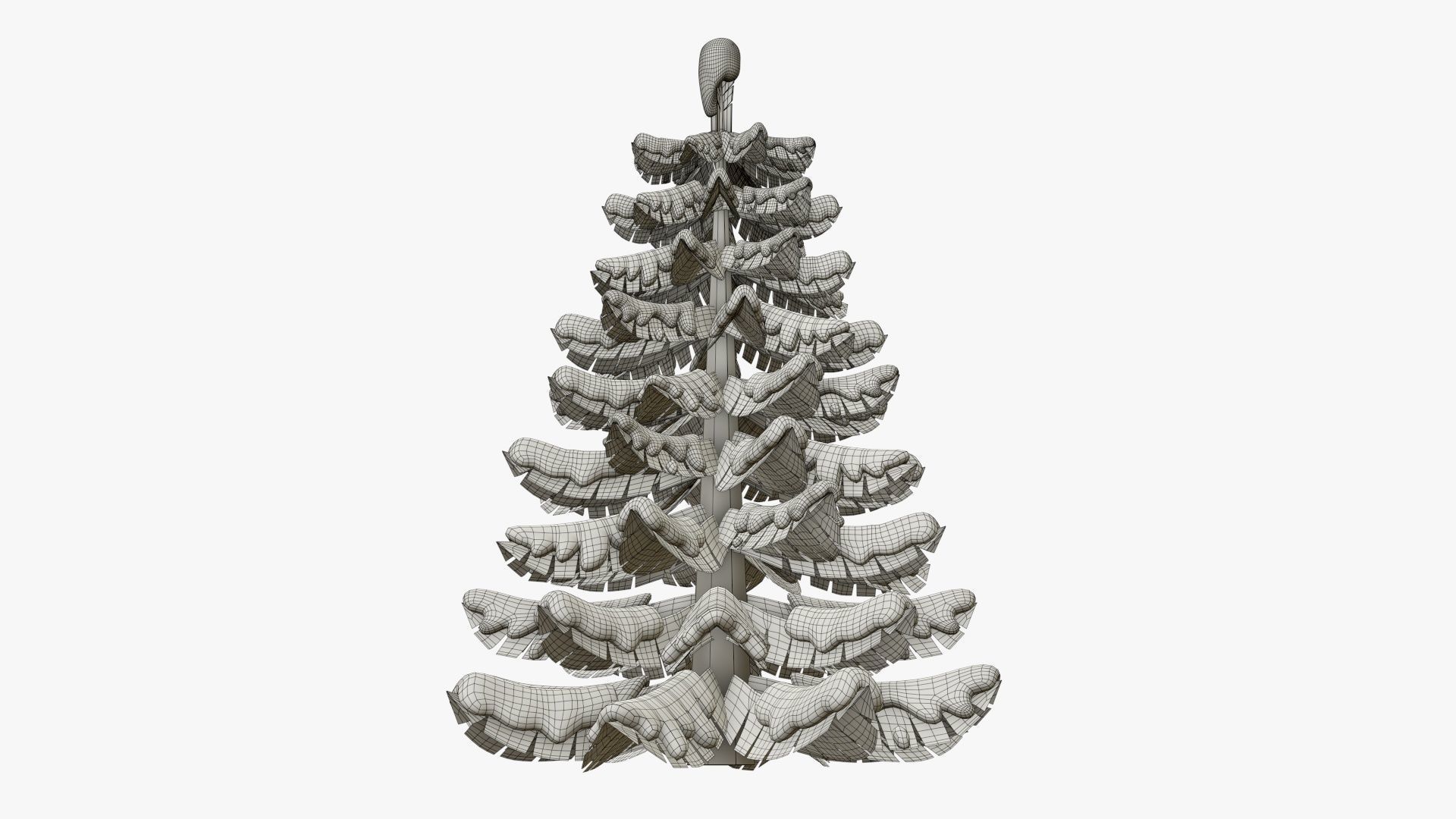 Christmas fir tree stylized 02 3D model_6