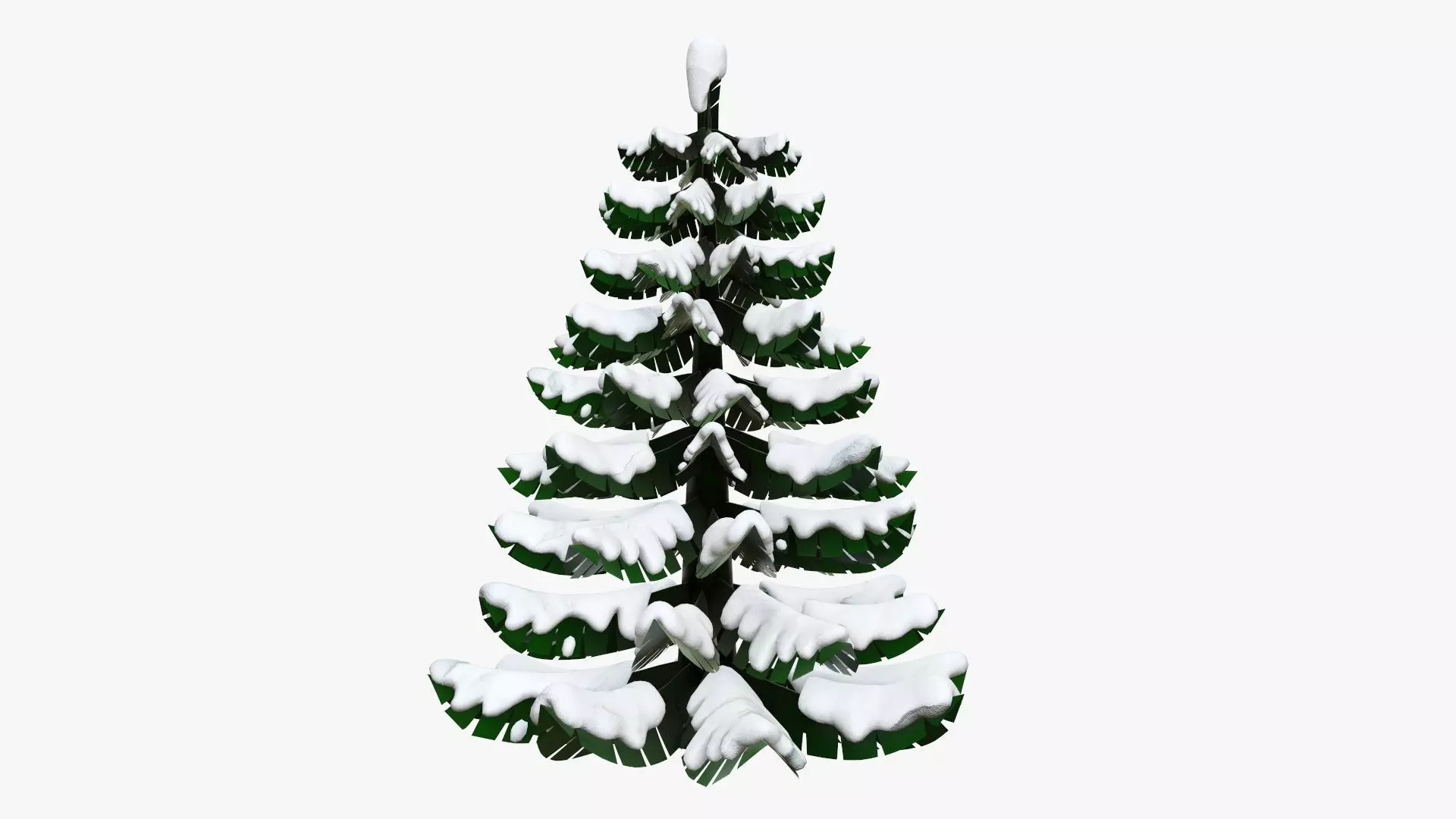 Christmas fir tree stylized 02 3D model_0